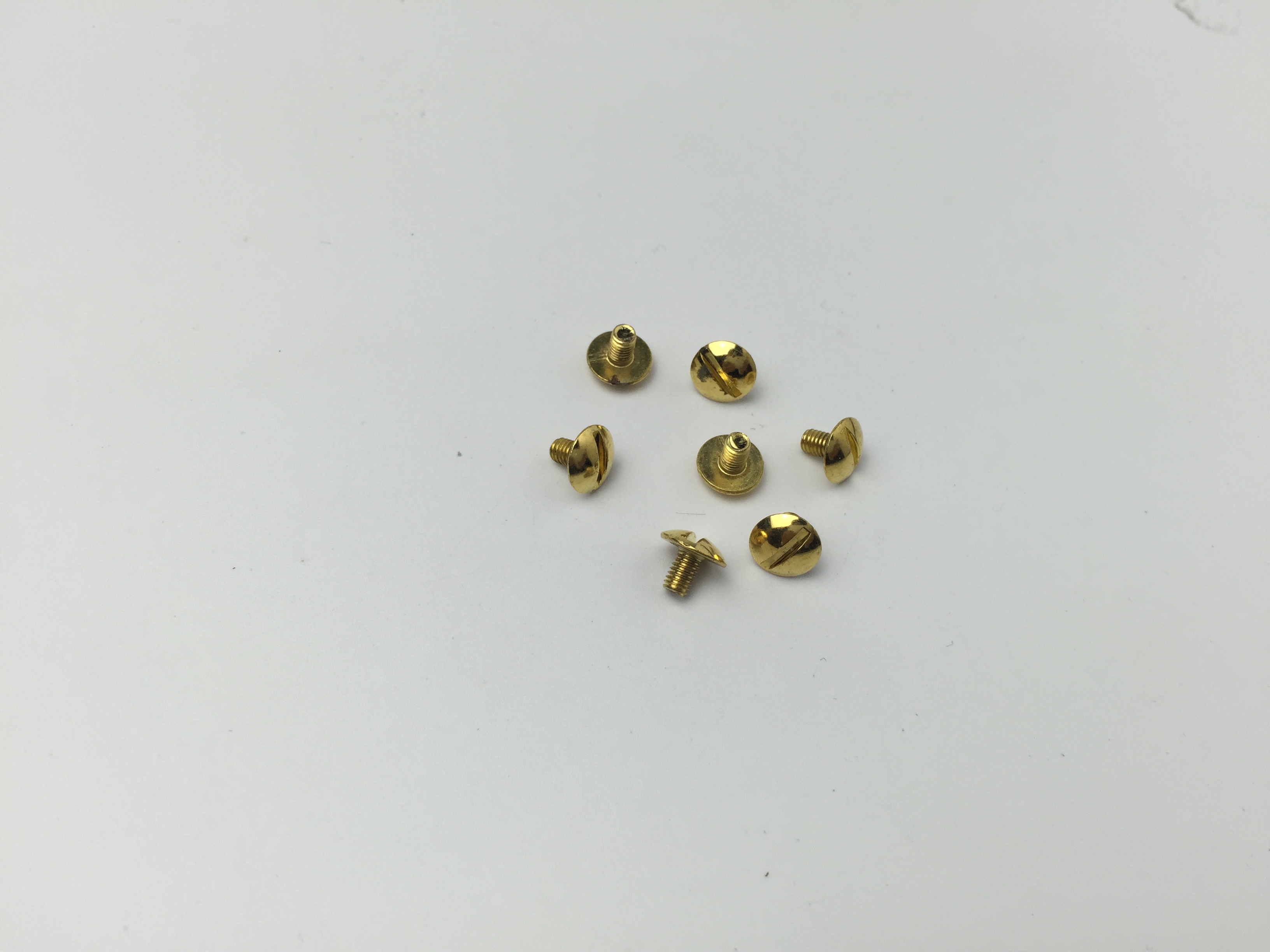 M3X5一字傘頭螺絲、黃銅